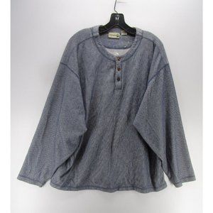 VINTAGE Fieldmaster Shirt XL Pullover Henley Striped Heavy Outdoor Work